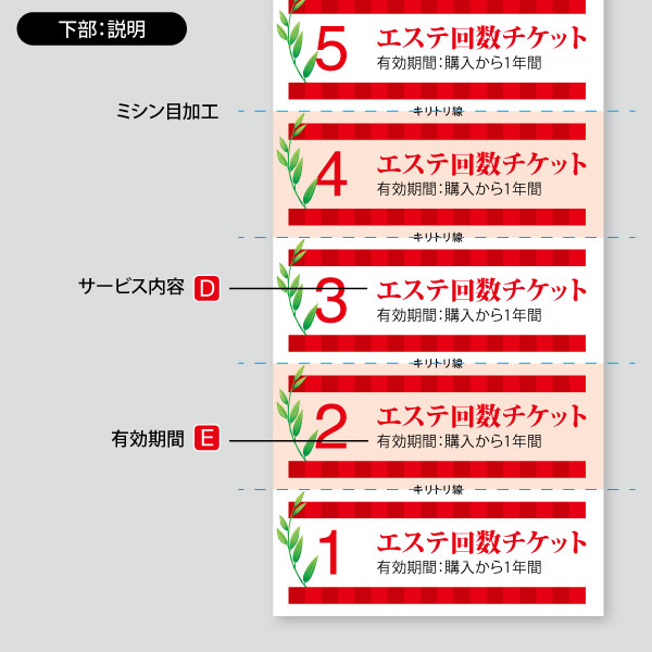 美容室サロン用・ジャパンミヤビ 回数券デザイン7
