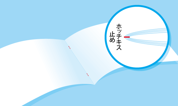 針金（ホッチキス）で留める冊子印刷