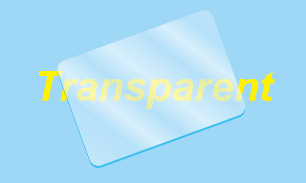 透明で美しいプラスチックカード